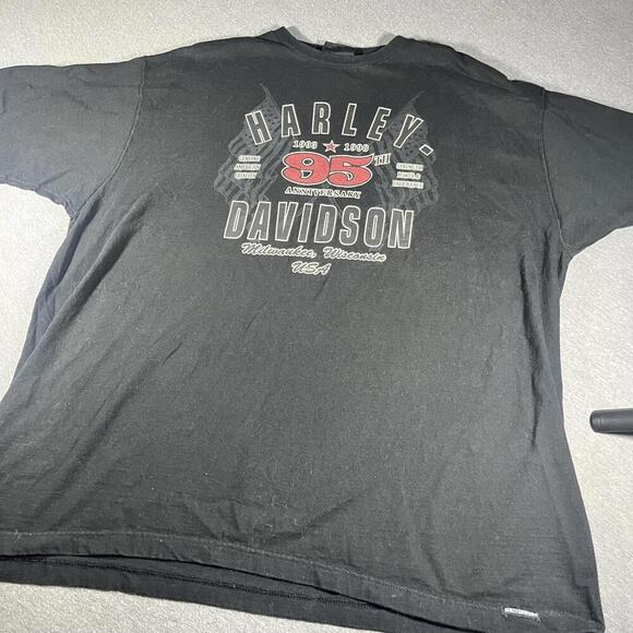 Other - Vintage 1998 Harley Davidson 95th Anniversary Black T-Shirt Men’s size 3X